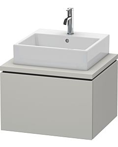 L-Cube Duravit vasque LC581000707 62 x 54,7 cm, gris béton mat, pour console, 1 coulissant