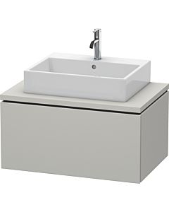 L-Cube Duravit vasque LC581200707 82 x 54,7 cm, gris béton mat, pour console, 1 coulissant