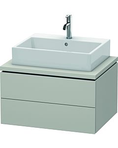 L-Cube Duravit vasque LC581600707 72 x 54,7 cm, gris béton mat, pour console, 2 tiroirs