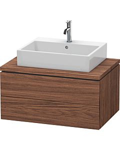 L-Cube Duravit vasque LC581702121 82 x 54,7 cm, noyer foncé, pour console, 2 tiroirs