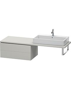 Duravit L-Cube meuble bas LC583900707 82 x 54,7 cm, gris béton mat, pour console, 2 tiroirs