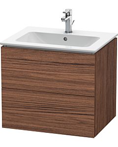 Duravit L-Cube Waschtisch-Unterschrank LC624002121 62 x 48,1 cm, nussbaum dunkel, 2 Schubkästen, wandhängend