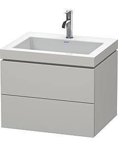 Duravit L-Cube vanity unit LC6926O0707 60 x48 cm, 2000 tap hole, concrete gray matt, 2 drawers
