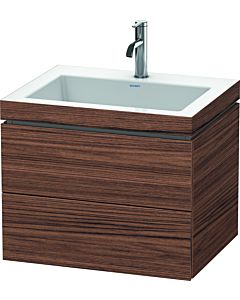 Duravit L-Cube vanity unit LC6926O2121 60 x48 cm, 2000 tap hole, dark walnut, 2 drawers