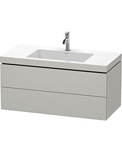 Duravit L-Cube vanity unit LC6928O0707 100 x 48 cm, 2000 tap hole, concrete gray matt, 2 drawers
