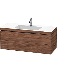 Duravit L-Cube vanity unit LC6929O2121 120 x 48 cm, 2000 tap hole, dark walnut, 2 drawers