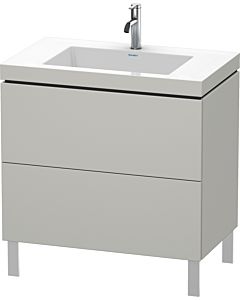 L-Cube Duravit vasque LC6937O0707 80 x 48 cm, trou pour robinet match2, gris béton mat, 2 2000