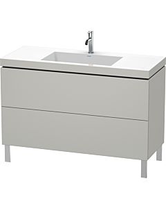 L-Cube Duravit vasque LC6939O0707 120 x 48 cm, trou pour robinet match2, gris béton mat, 2 2000