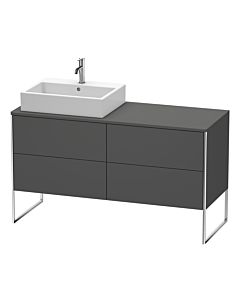 Duravit XSquare Meuble sous lavabo XS4923L4949 1400x538x548mm, 4 tiroirs, gauche, graphite mat