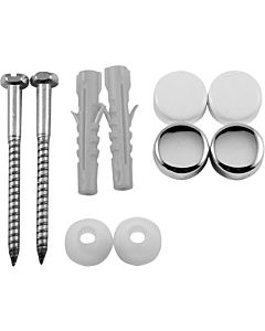 Duravit Befestigung Abdeckkappen weiss und chrom