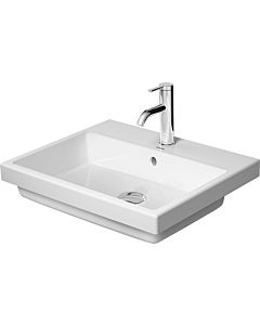 Duravit Vero Air 0383550060 55x45,5 cm installation par le haut, avec trop-plein, avec plage de robinetterie, sans trou pour robinetterie, blanc