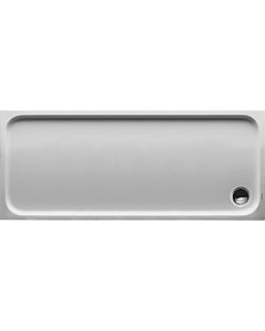 Duravit rectangular shower D-Code 720096000000001 in version, 1700 x 700mm, white with anti-slip