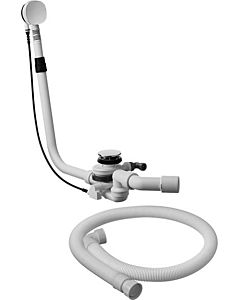 Duravit Quadroval Ab- und Überlaufgarnitur mit Zulauf 791228000001000 Bowdenzuglänge 72,5 cm, d= 5,2cm, mit Bodenzulauf, chrom