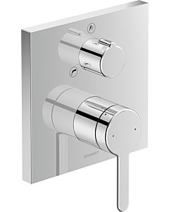 Duravit C.1 UP-Einhebel-Wannenmischer C15210017010 eckig, Ab- & Umstellventil, Sicherungskombination