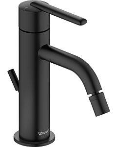 Robinet de bidet pour balcon Duravit BA2400001046, saillie 119 mm, avec tirette garniture de vidange , noir mat