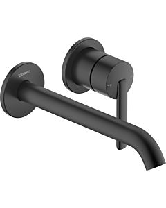 Kit de finition pour balcon Duravit BA1070004046, mitigeur monocommande encastré, saillie 221 mm, sans tirette, noir garniture de vidange