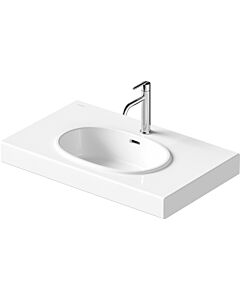 Duravit Balcoon washbasin 241280AA00 80 x 48 cm, white high gloss, with tap hole, overflow, tap hole platform