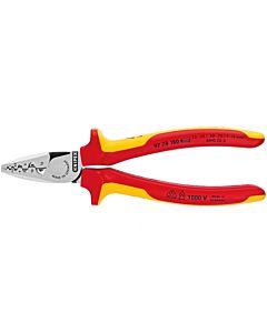 KNIPEX Crimping pliers for wire end ferrules 9778180 2-component handles KNIPEX