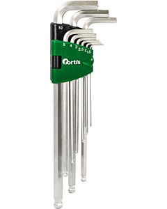 Jeu de clés Allen FORTIS 4317784729468 2000 en plastique pour tête sphérique longue de 0,5 à 10 mm