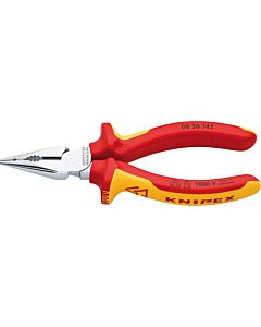 KNIPEX VDE pointed combination pliers 4003773079361 with multi-component handles 145mm