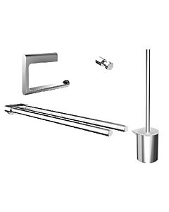 Emco Flow Bad Accessoires Set Paket Papierhalter,Haken,Handtuchhalter,WC-Bürste