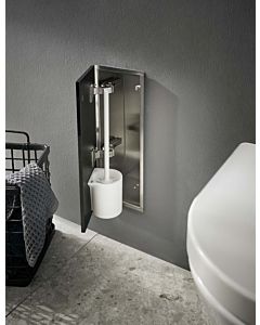 Emco Asis pure Unterputz-WC Bürstengarnitur-Modul 975551405 170x435mm, Türanschlag rechts, schwarz matt