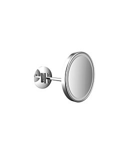Emco Pure LED shaving / cosmetic mirror 109406007 Ø 203 mm, round, 3x magnification, direct connection, chrome