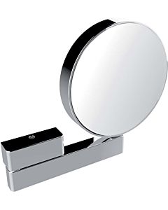Emco shaving and cosmetic mirror 109500117, mirrored on both sides, 3x and 7x magnification, round, articulated arm, chrome