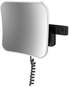 Emco rasage / cosmétique LED Emco evo 109513351 noir, grossissement 5x, 209 mm, 2 bras, carré, prise