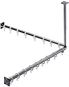 Emco System 2 shower curtain set 358700120 chrome, 800 mm