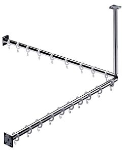 Emco System 2 Duschvorhang-Set 358700121 chrom, 900 mm