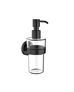 Emco Round C liquid soap dispenser 432113302 black, wall-mounted, plastic