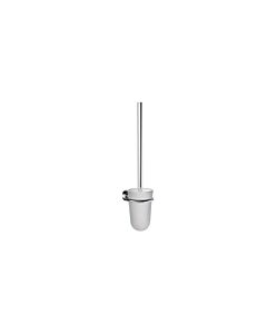 Emco WC-Bürstengarnitur Rondo 2, chrom 451500101 Kristallglas satiniert, Stiel chrom, Wandmontage