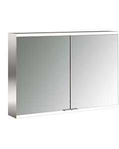 Emco prime surface-mounted illuminated mirror cabinet 949706245 1000x700mm, 2 doors, aluminium/mirror