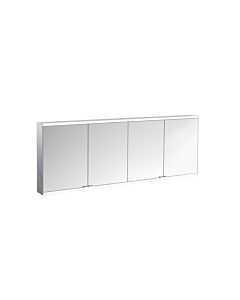 Emco prime surface-mounted illuminated mirror cabinet 949706364 1800x700mm, 4 doors, aluminium/white