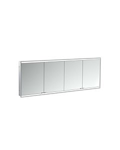 Emco prime Unterputz-Lichtspiegelschrank 949713565 1800x730mm, 4-türig, schwarz/spiegel