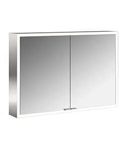 Emco prime Aufputz-Lichtspiegelschrank 949706383 1000x700mm, 2-türig, aluminium/weiss