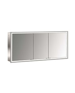 Emco prime flush-mounted illuminated mirror cabinet 949706397 1400x730mm, 3 doors, aluminium/white