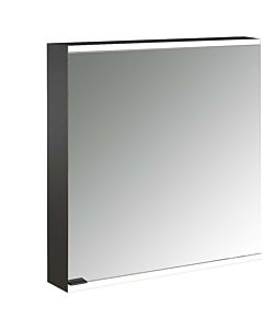 Emco prime armoire à miroir éclairée en saillie 949713522 600x700mm, porte 2000 , charnières à droite, noir/miroir