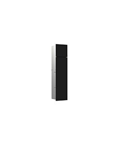 Emco Asis pure encastré WC - garniture de toilette 975551400 170x730mm, charnière de porte à gauche, avec compartiments, noir mat