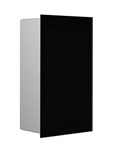 Module collecteur de déchets encastrable Emco asis pure 975527513 250 x 436 mm, façade en verre, noir brillant