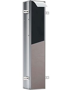 Emco Asis plus Unterputz-WC-Bürstengarnitur 975611010 11010, Türanschlag links, Aluminium, 803mm, Tür befliesbar