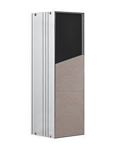 Module collecteur de déchets encastré Emco asis plus 975611014 en aluminium, 492 x 153 mm, porte carrelable