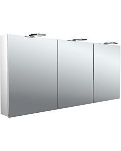 Emco pure 2 Style Aufputz-Lichtspiegelschrank 979705307 1600x721mm, mit LED-Aufsatzleuchte, 3-türig, Aluminium