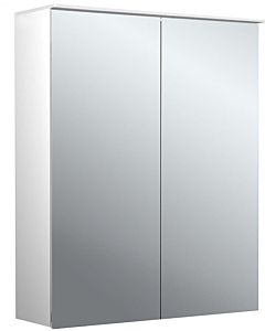 Emco pure 2 design surface-mounted illuminated mirror cabinet 979705402 600x711mm, LED, with light sail, 2 doors, aluminium
