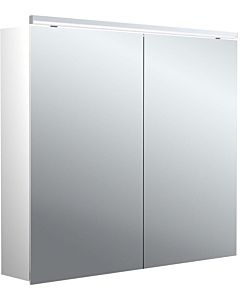 Emco pure 2 Classic surface-mounted illuminated mirror cabinet 979705503 800x729mm, with LED top light, 2 doors, aluminium