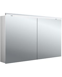 Emco pure 2 Classic Aufputz-Lichtspiegelschrank 979705505 1200x729mm, mit LED-Aufsatzleuchte, 2-türig, Aluminium