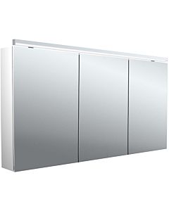 Emco pure 2 Classic surface-mounted illuminated mirror cabinet 979705506 1400x729mm, with LED top light, 3 doors, aluminium