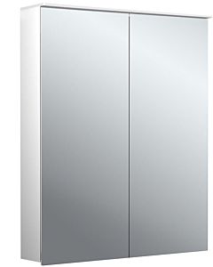 Emco flat 2 armoire à glace lumineuse en saillie design 979706402 600x711mm, LED, avec voile lumineuse, 2 portes, aluminium