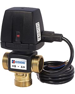 ESBE Vzd 3-way zone valve 43080300 DN 15, G 3/4, kvs 3.5, fixed Kabel